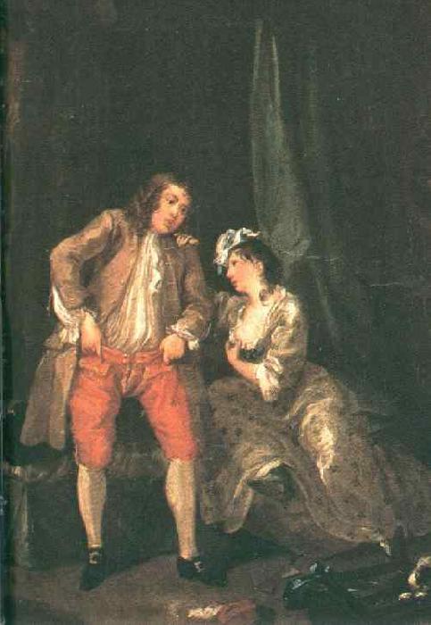 HOGARTH, William Before the Seduction and After sf Germany oil painting art